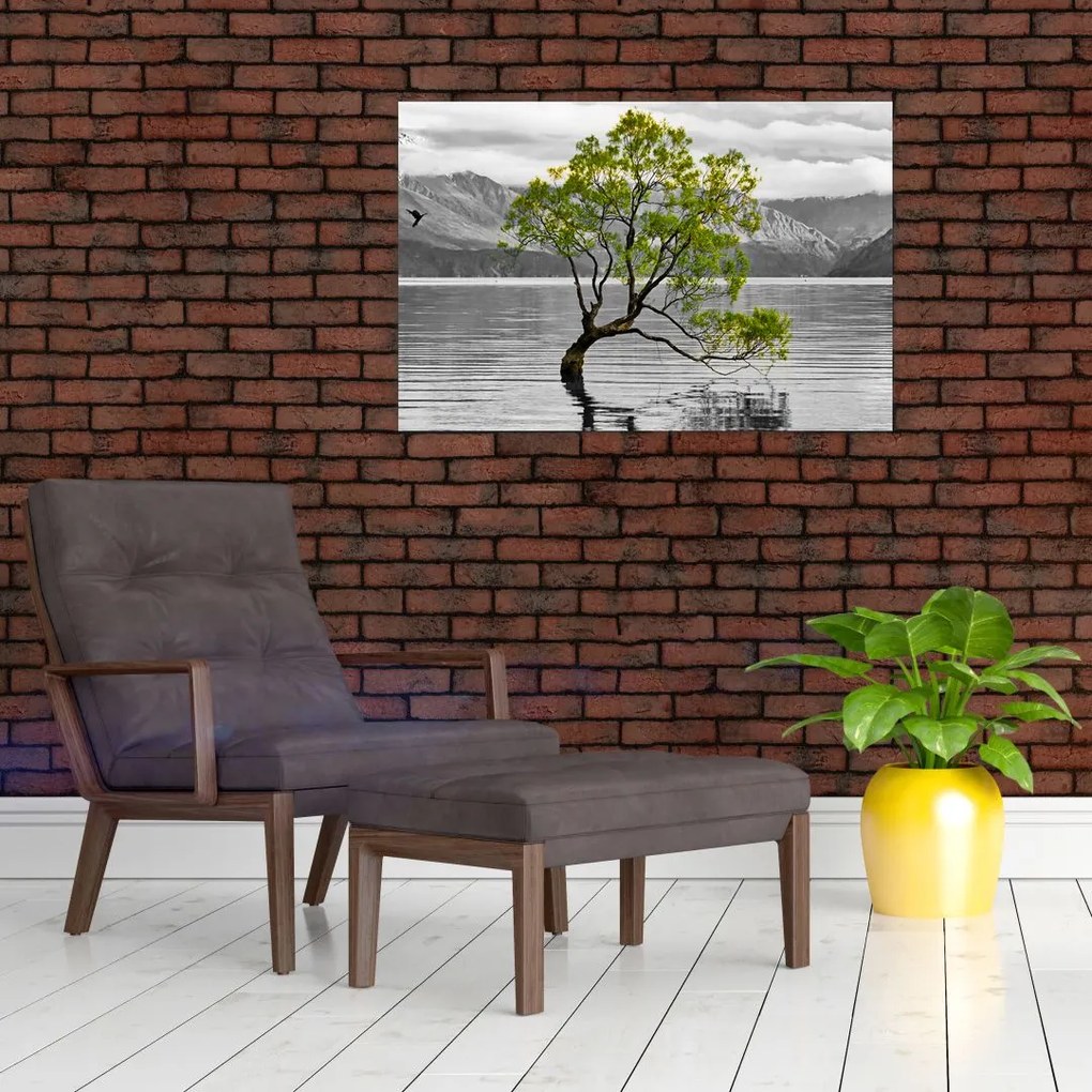 Fa képe a tó közepén (90x60 cm)