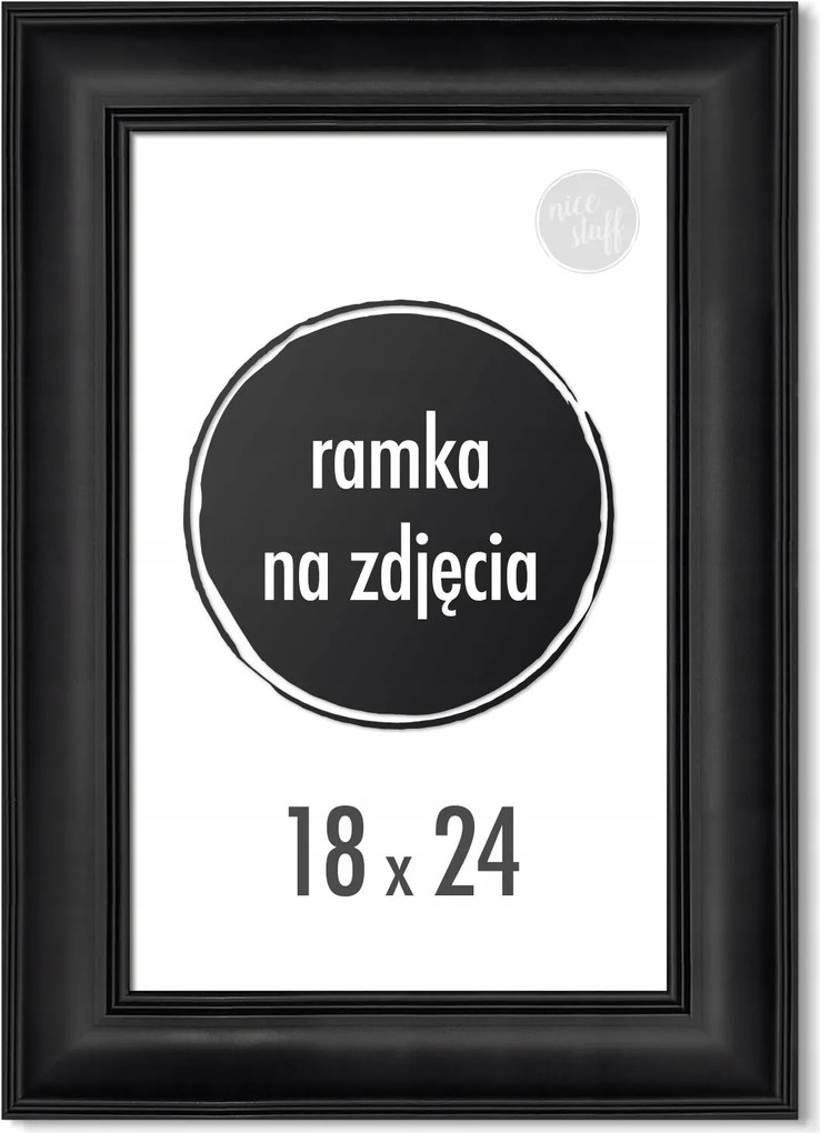Képkeret 18x24 cm 24x18 Fekete