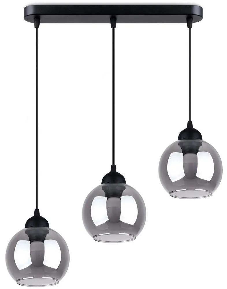 Sollux SL.1142 - Csillár zsinóron ALINO 3xE27/60W/230V fekete