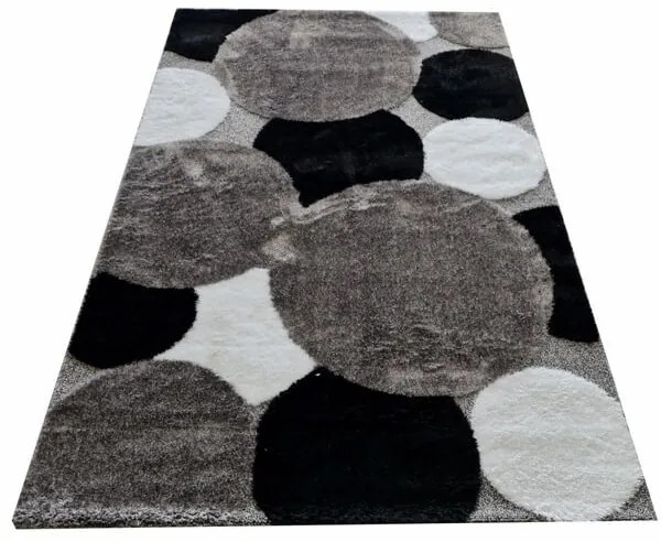 Baker modern shaggy szőnyeg 150 x 230 cm szürke fekete