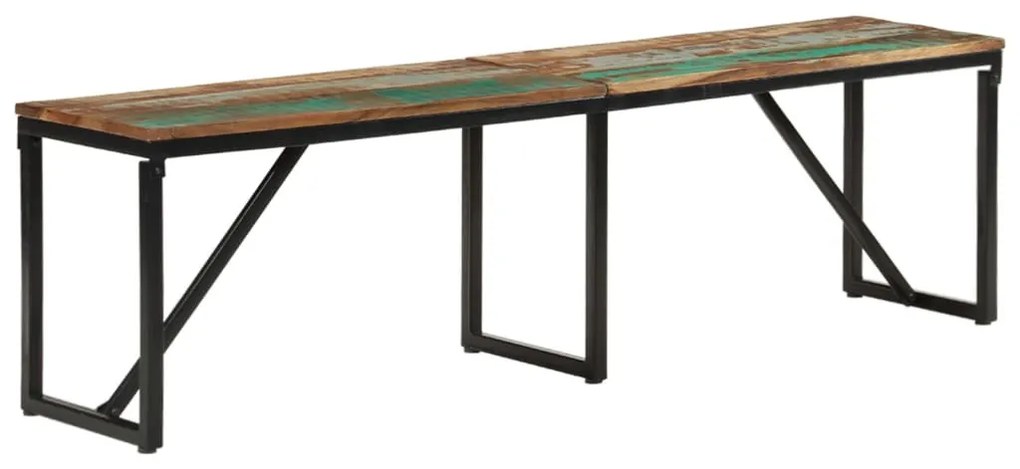 tömör újrahasznosított fa pad 160 x 35 x 46 cm