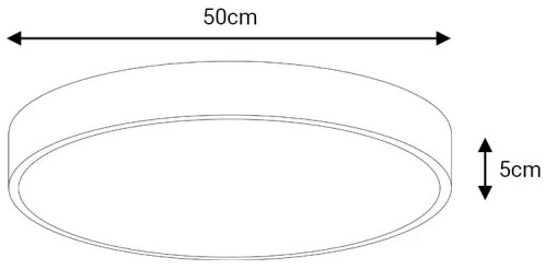 LED Mennyezeti lámpa LED/50W/230V 4000K átm. 50 cm fehér