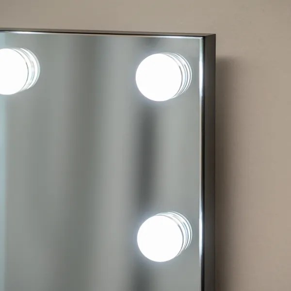 BRILAGI - LED fényerőszabályozható sminktükör HOLLYWOOD LED/15W/230V 60x50 cm fekete