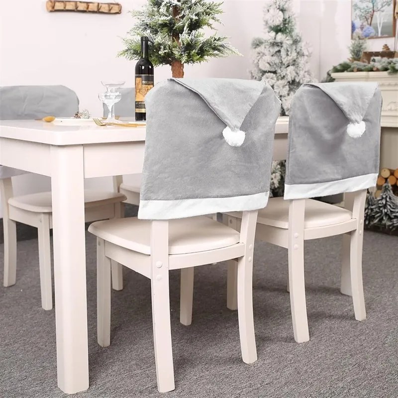 SANTA CLAUS karácsonyi székhuzat szürke 1 db