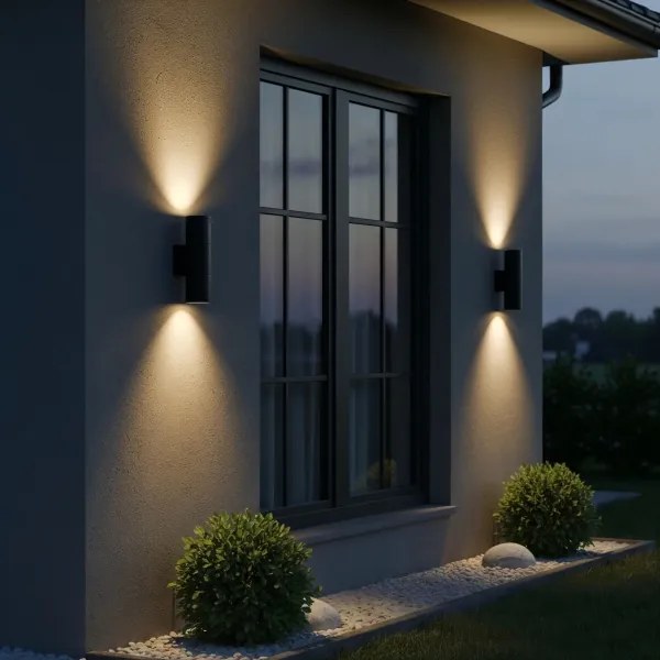 Ideal Lux - Kültéri fali lámpa GUN 2xGU10/35W/230V IP44 antracit