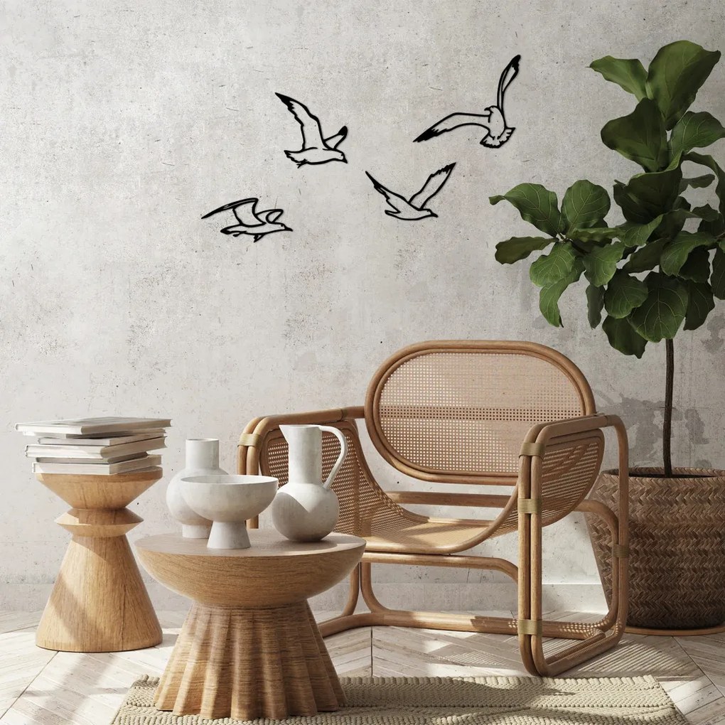Birds fém fali dekoráció, 19×1,5 cm