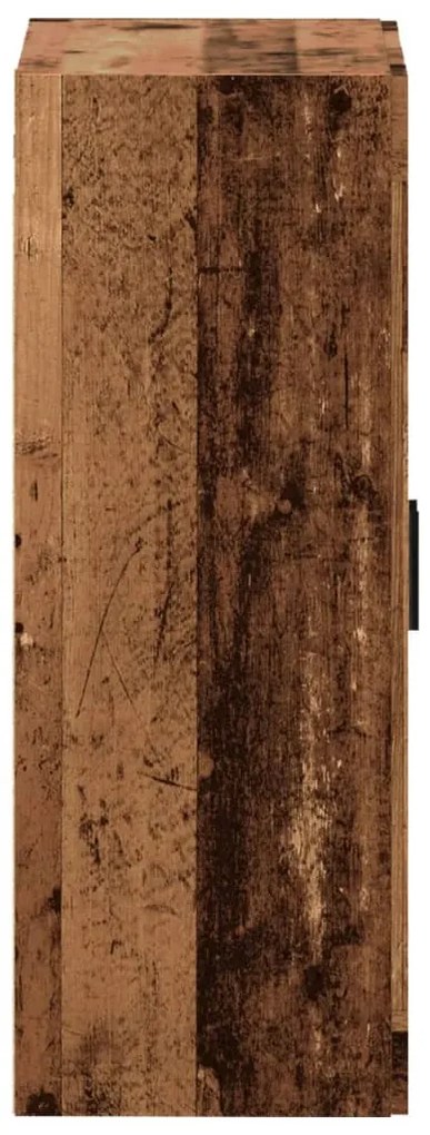 antik fa színű szerelt fa fali szekrény 69,5 x 34 x 90 cm