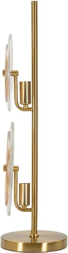 Aranyszínű asztali lámpa üveg búrával (magasság 63 cm) Venice – Mauro Ferretti