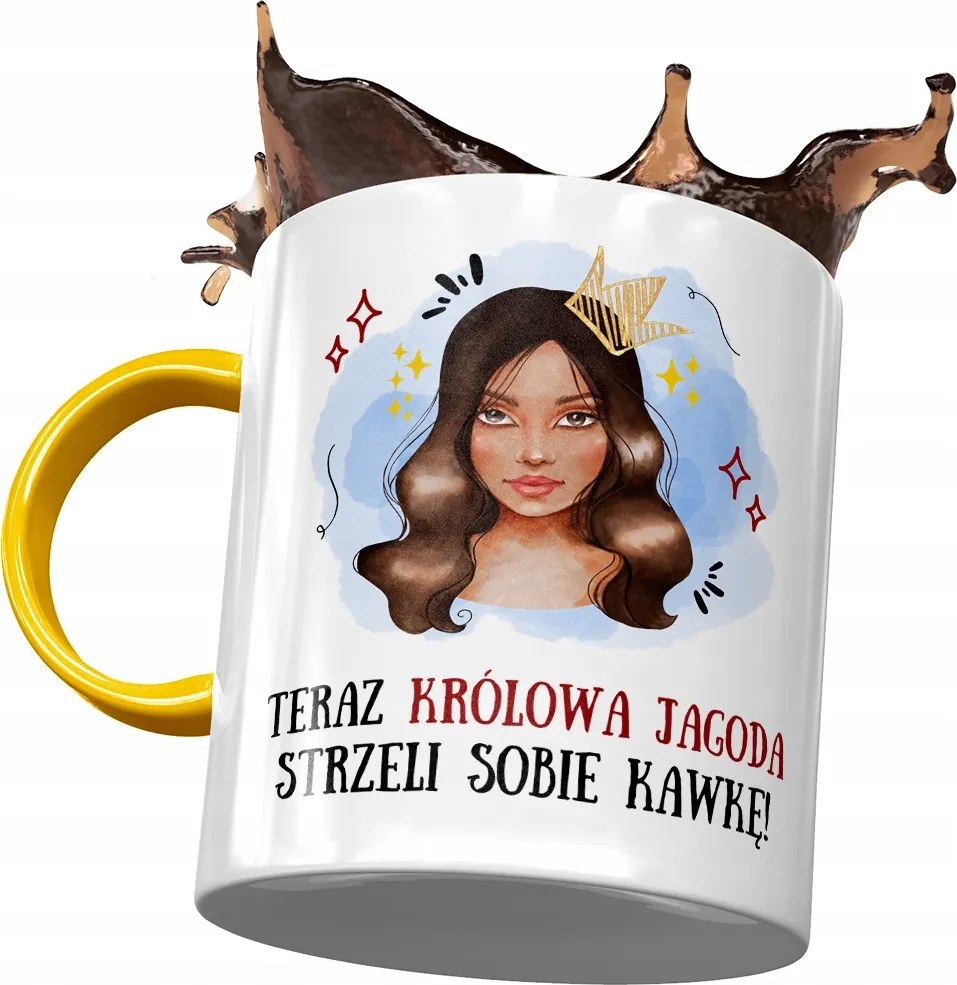 Sárga Bögre Bogyó Feleség Barátnő Ajándék Nyomtatott Fotóval