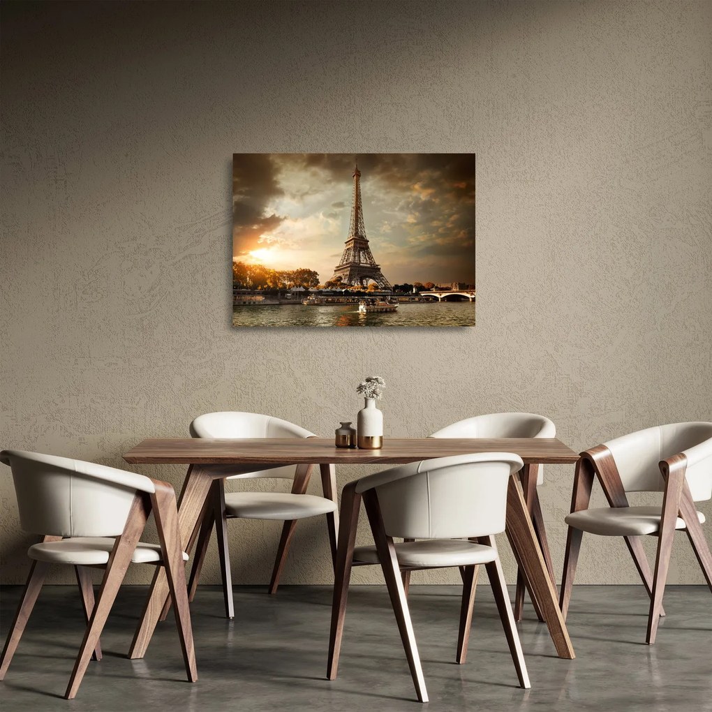 Kép - Eiffel-torony, Párizs, Franciaország (üvegen) (70x50 cm)