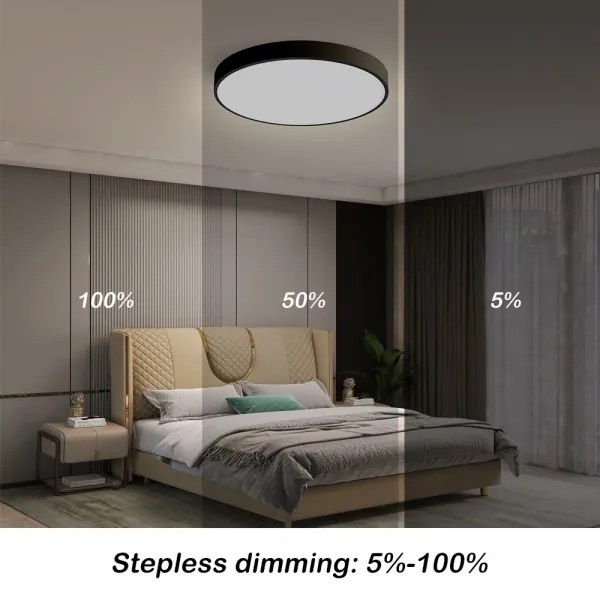 Immax NEO 07248L-LED Dimmelhető lámpa SEMPLICI 36W/230V Wi-Fi Tuya fekete + távirányító
