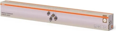 Osram - Tápkábel NEEDLE PENDANT 4xE27/25W/230V antracitszürke