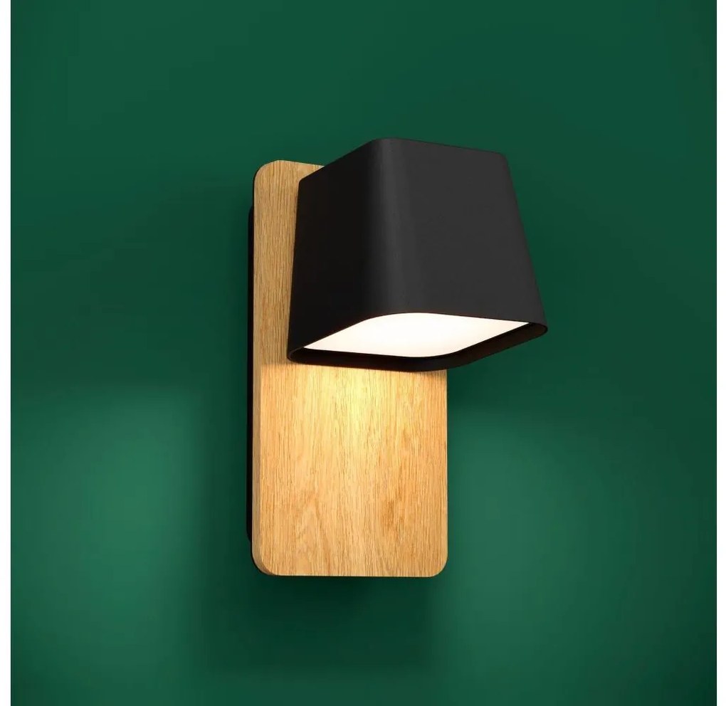 Eglo 390009 - Fali lámpa RUSCIO 1xE27/40W/230V fekete/barna