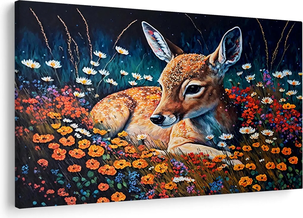 Kép - Festett szarvas (90x60 cm)