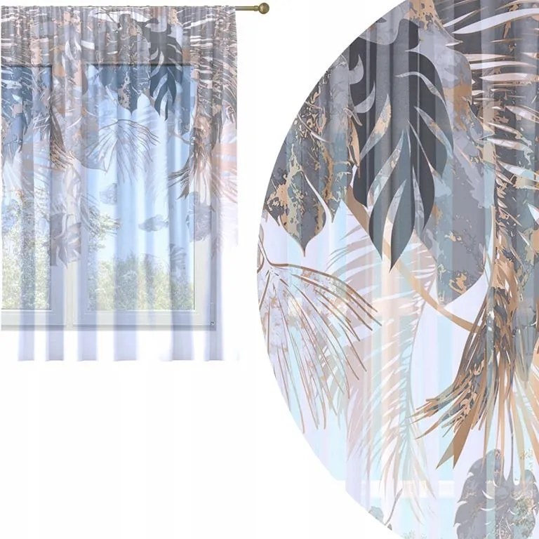 Függöny Kész 300x150 Fátyol Színezett Béka Mintás