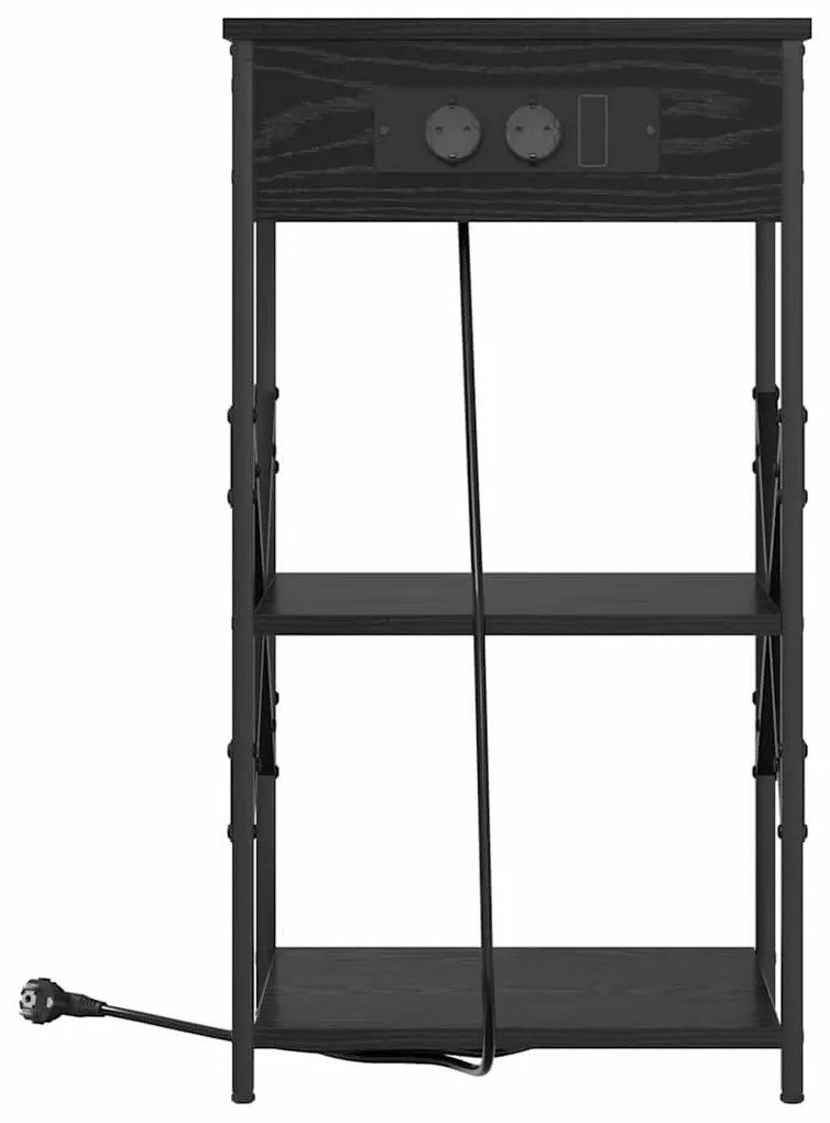 Éjjeli Szekrények 2 pcs Musta tammi 41 x 31 x 76 cm Faanyag
