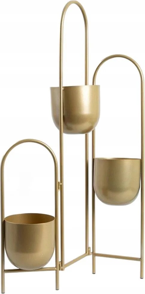 Floero virágágyás fém arany 49x14x80 cm Homla