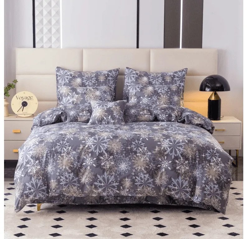 Flanel mikroszálas ágyneműhuzat VLOČKA kékesszürke Ágyneműhuzat mérete: 2 db 70 x 90 cm | 200 x 220 cm