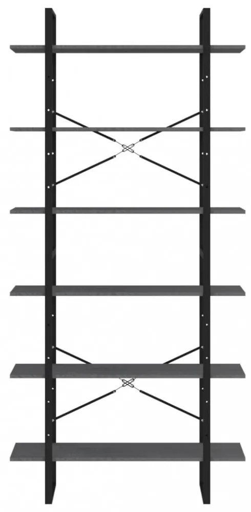szürke tömör fenyőfa magasszekrény 100 x 30 x 210 cm