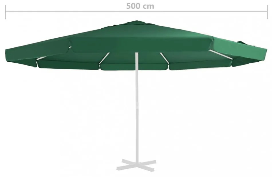 zöld kültéri napernyő csereponyva 515 cm