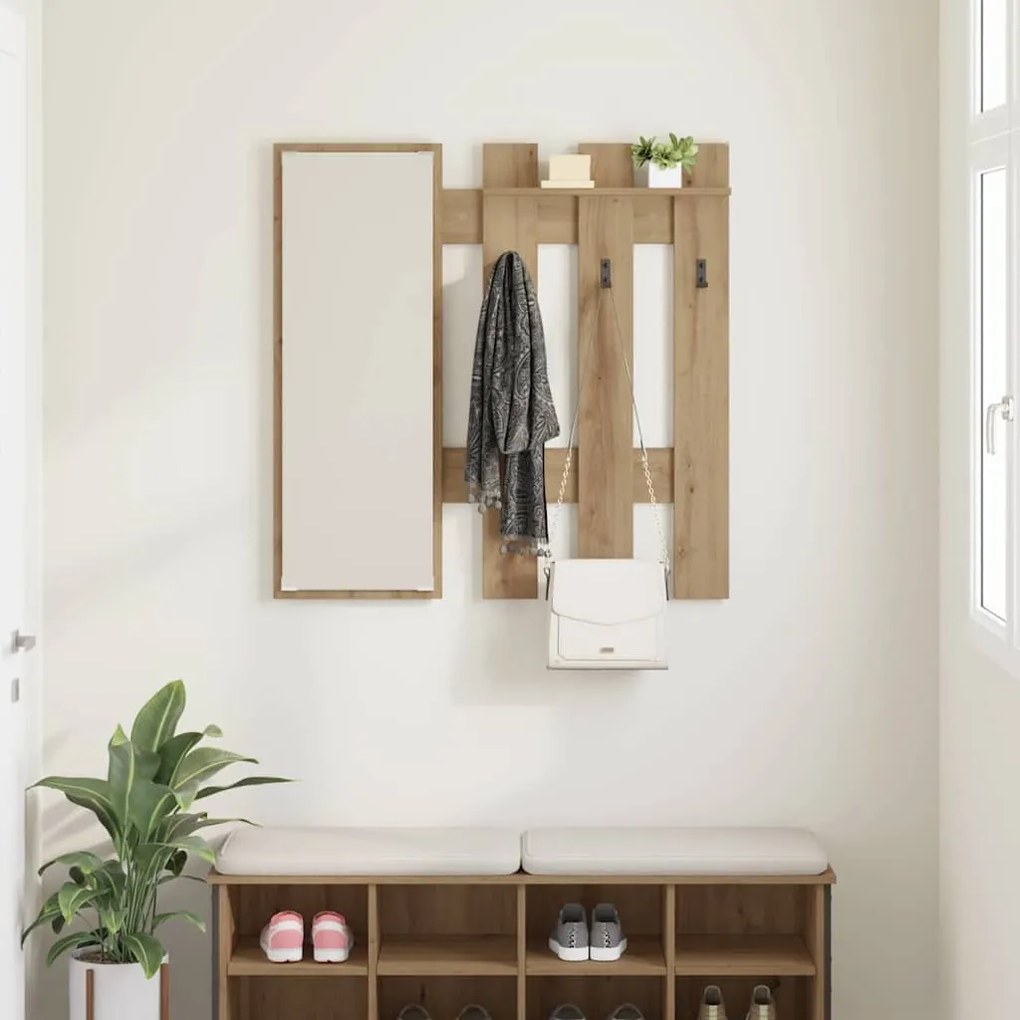 Fali Kabáthorog Kézműves tölgy 100 x 10 x 100 cm Faanyag