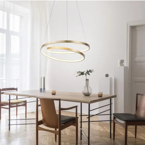 Paul Neuhaus 2472-12 - LED Dimmelhető csillár zsinóron ROMAN LED/30W/230V arany