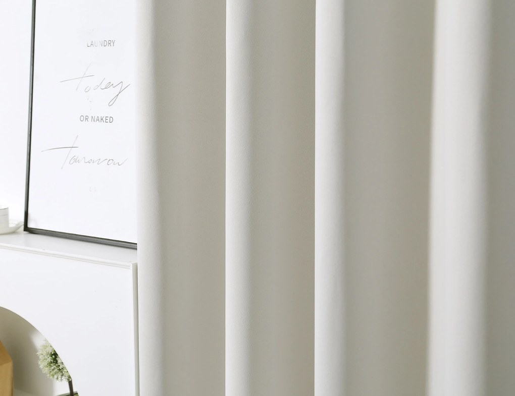Fehér-krémszínű OXFORD függöny 140x250 cm Felfüggesztés: Hullámos sínszalag