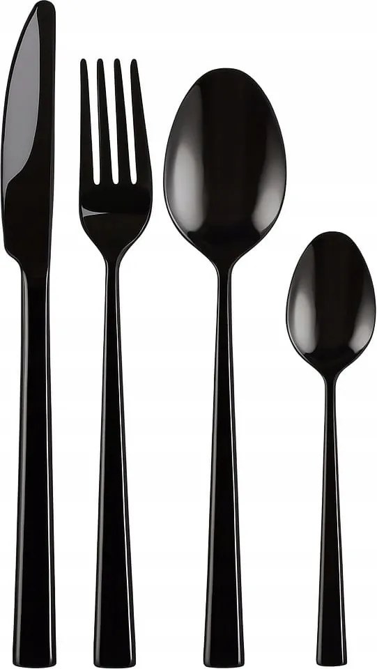 Ebédlő evőeszköz szett 6 személyes Piano Black