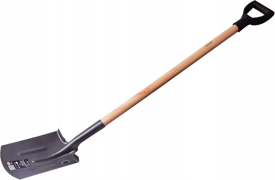 Egyenes Kerti Ásó Lakkozott Fa Nyéllel