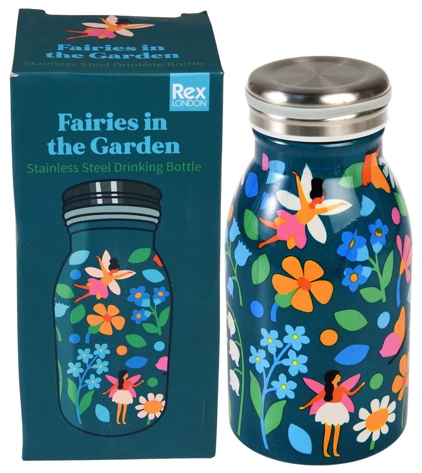 Kék rozsdamentes acél gyerek ivópalack 250 ml Fairies in the Garden – Rex London