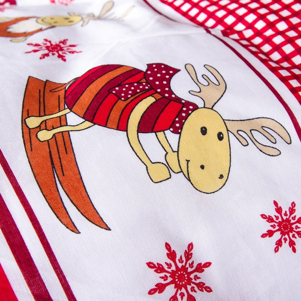 4Home Pamut ágyneműhuzat Rénszarvasok, 160 x 200 cm, 70 x 80 cm