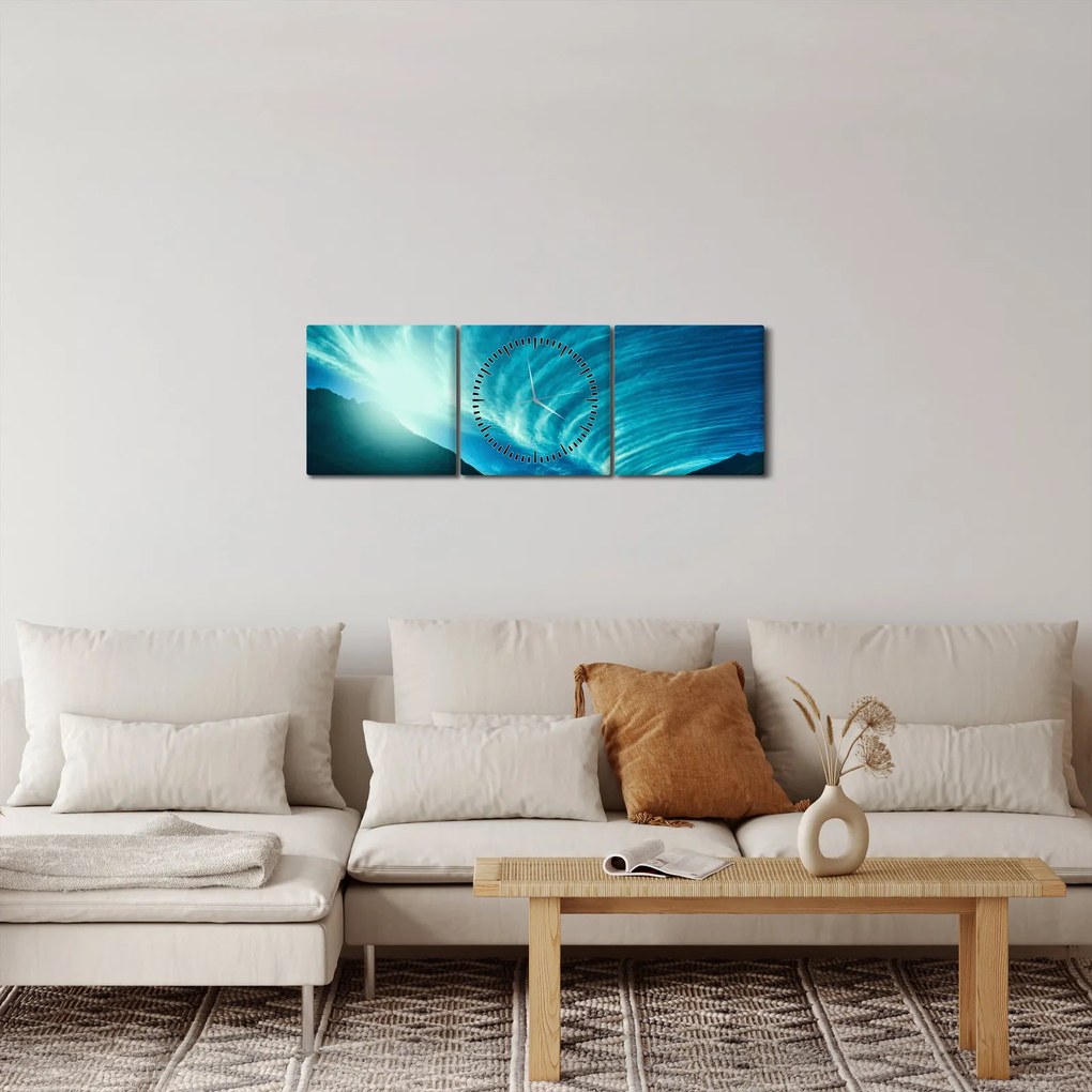 Kép - Hullám a felhőkből (órával) (90x30 cm)