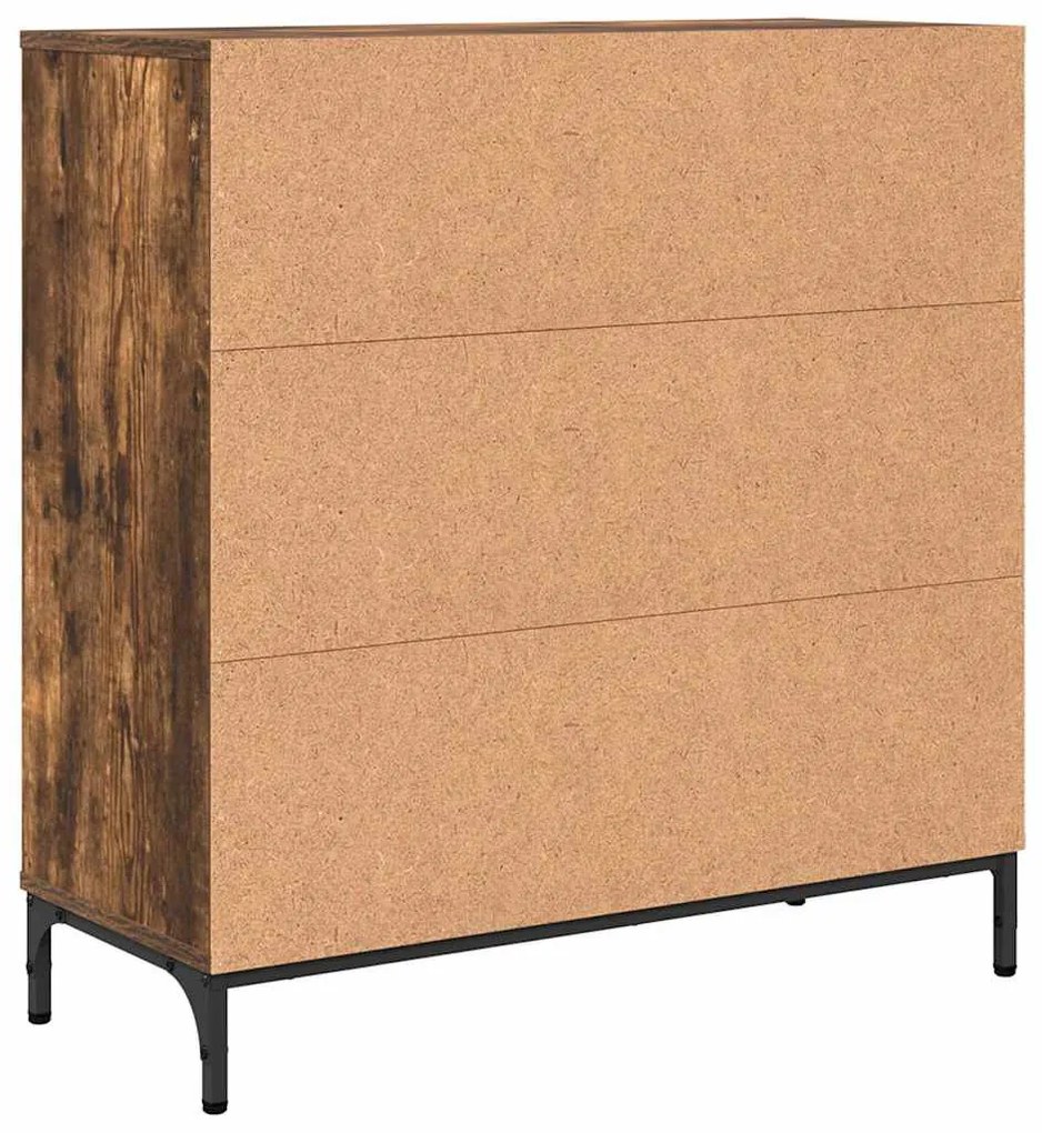 Széf fiókkal Füstölt tölgy 79.5 x 33 x 82 cm Faanyag