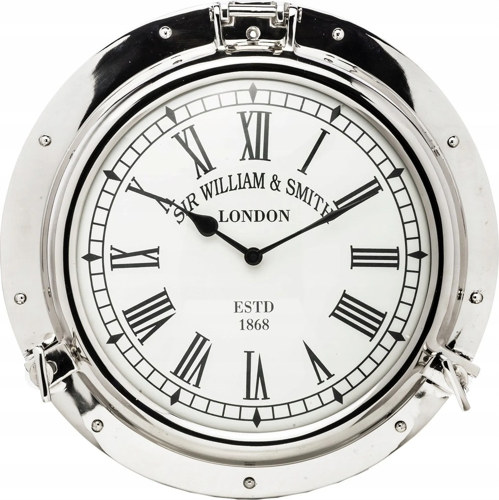 Falióra ezüst fehér számlap lógó retro fém retro Bulaj