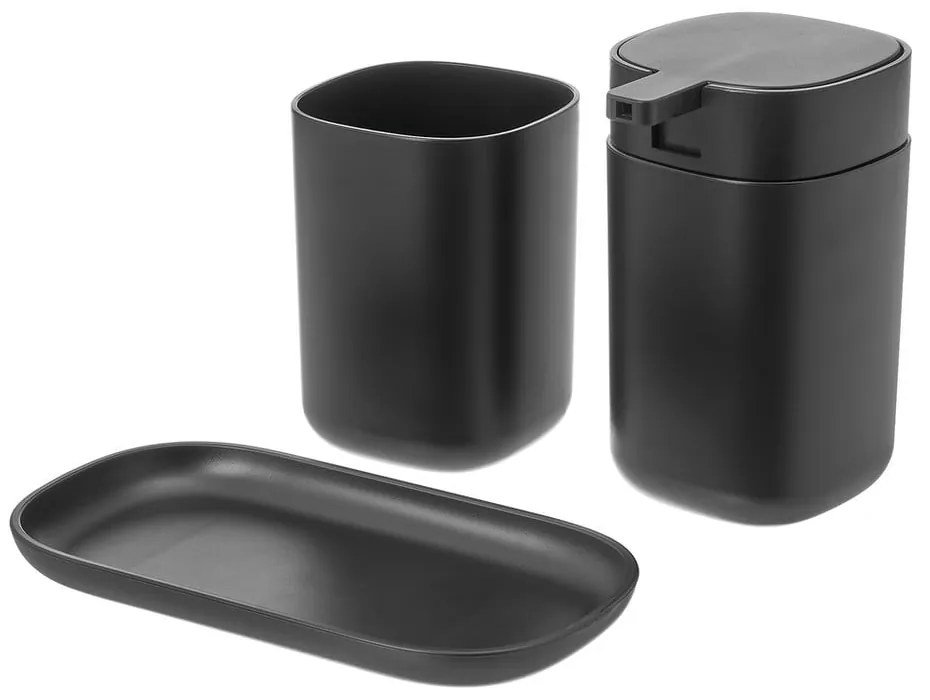 Fekete fürdőszobai kiegészítő szett – Casa Selección