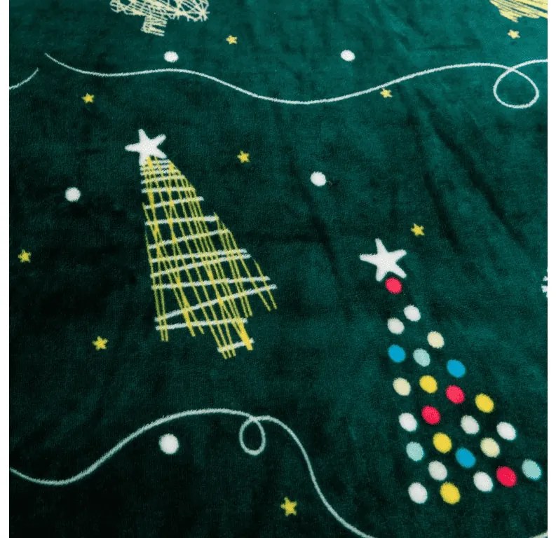 Mikropuha ágyneműhuzat CHRISTMAS DRIFT zöld Ágyneműhuzat mérete: 2 db 70 x 90 cm | 200 x 220 cm