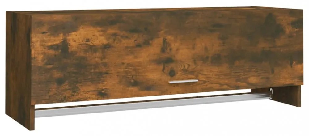füstös tölgy színű szerelt fa ruhásszekrény 100 x 32,5 x 35 cm