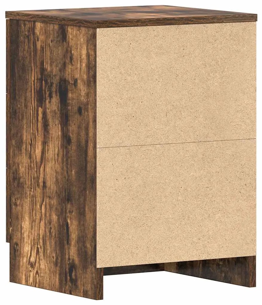 füstös tölgy színű szerelt fa éjjeliszekrény 38 x 35 x 56 cm