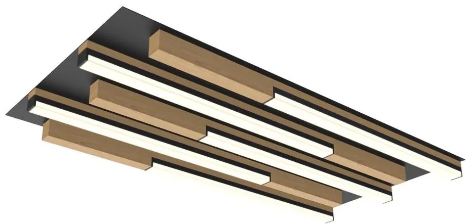 Wofi 9031-506S - PALERMO LED 34W 230V dimmelhető fa mennyezeti lámpa