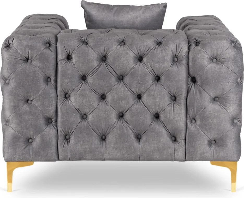 Fotel SORRENTO 1S Szary Welurowy