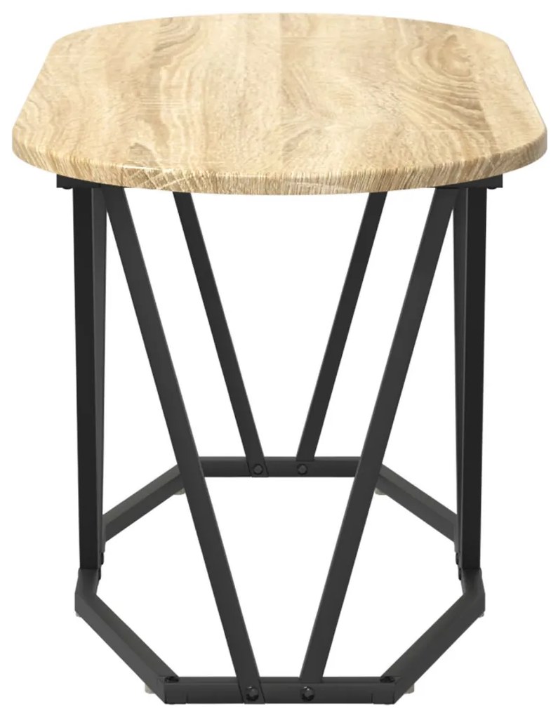Dohányzóasztal Sonoma tölgy 80x40x40,5 cm Műszaki fa és Fém