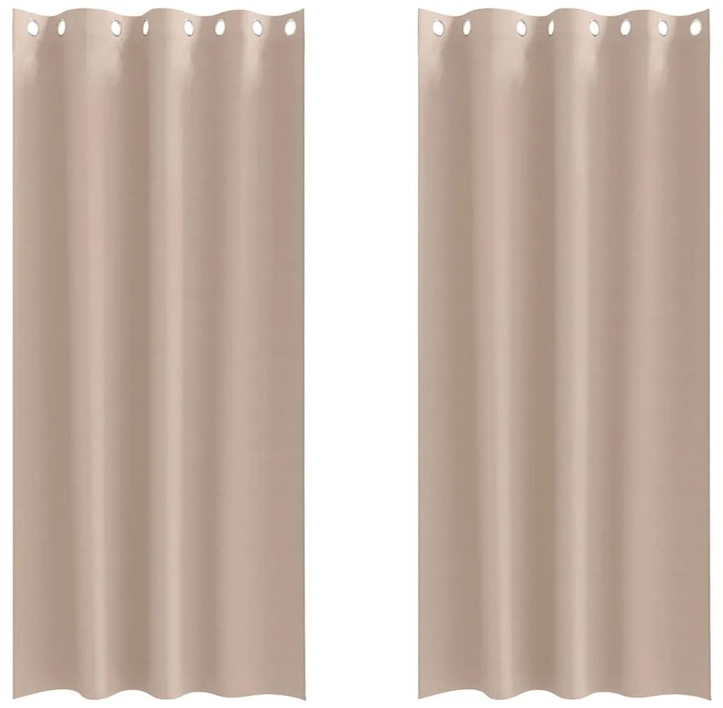 Függönyök függönyökkel 2 pcs Tópszínű 225x140cm Poliészter