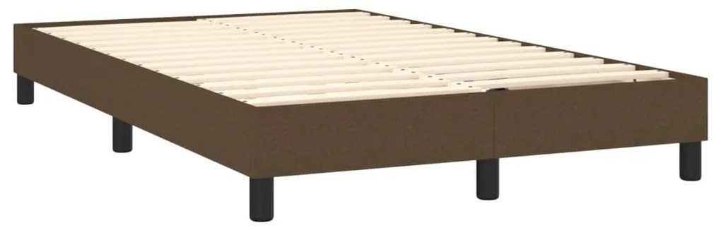 barna szövet rugós és LED-es ágy matraccal 120x190 cm