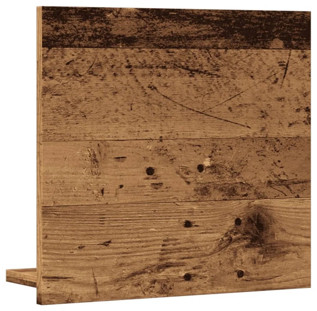antik fa színű szerelt fa tükrös fürdőszobaszekrény 40x11x37 cm