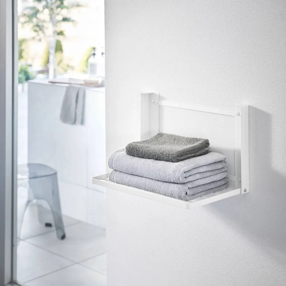 Matt fehér fali acél fürdőszobai polc Tower – YAMAZAKI