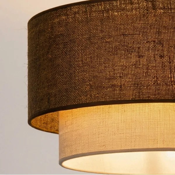 BRILAGI - LED mennyezeti lámpa BOHO ECO 1xE27/10W/230V, Ø 40 cm, barna/krémszínű