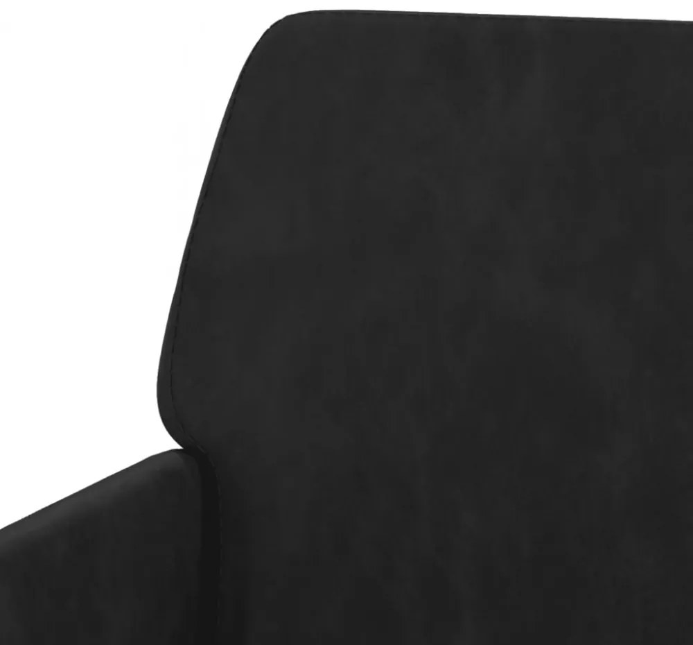 fekete bársonypad 108x79x79 cm