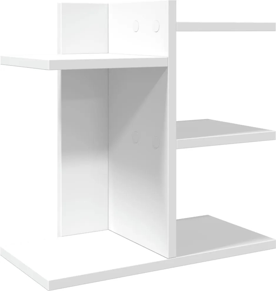 vidaXL fehér szerelt fa asztali szervező 42 x 21,5 x 42 cm