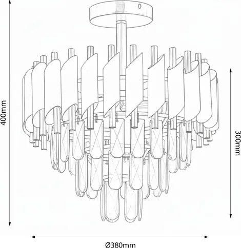 Brilagi - Felületre szerelhető csillár ECLIPSE 5xE14/10W/230V átm. 38 cm ezüst