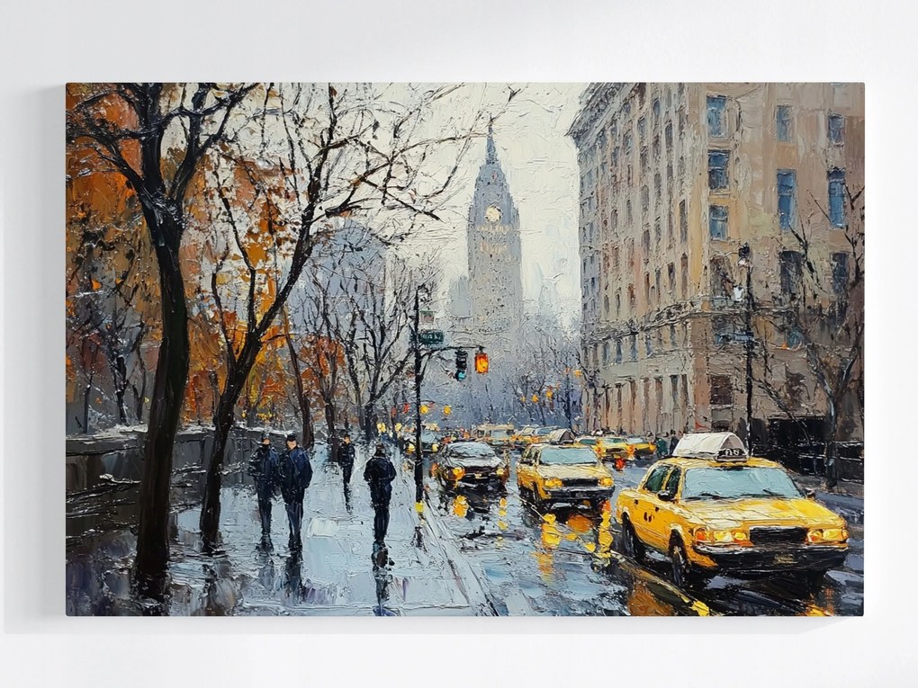 Vászonkép Canvas Város Utca Manhattan New York Taxi 120x80